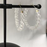 【kasumi】チェコガラスファルファーレのフープピアス