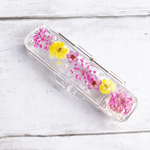 押し花印鑑ケース 華やかピンク