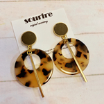 カーキ✖️ベージュべっ甲❁ピアス/イヤリング