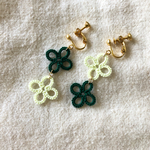 タティングレースのお花イヤリング