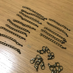 アジャスターパーツ カニカン付き 金古美