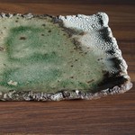 かいらぎ灰釉角皿