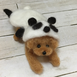 羊毛フェルト パンダブランケットとぷ〜ちゃん