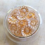 【B品SALE】きらきら　お花のアクリルボタン　１３mm　５０個　P451 