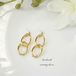 gold chain イヤリング/ピアス