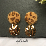 レオパードピアス×gold