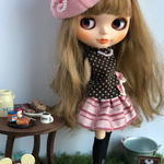 チョコレートスカートピンクコーディネート3点セット