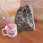 マチつき巾着　コップ袋などに♡