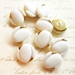 ■再販■15mm■10個入■ ヴィンテージボタン  マットホワイト　 [1632-15] アクセサリーに!! 