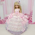 リカちゃん お姫様ドレス 一点物☆ピンク×パープル