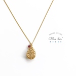 ドロップ＆redbeads ロングネックレス
