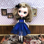 ブライス　リカちゃん  プーリップ   ミディアムドレス  ネイビー