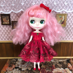 ブライス　リカちゃん  プーリップ   ミディアムドレス  ローズ