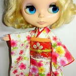 ブライス 着物 リカちゃん 着物 振袖  白