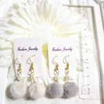 パール＆ファー☆ピアス☆秋冬☆ハンドメイド