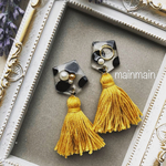 ドットボリュームタッセルピアス♡イヤリング