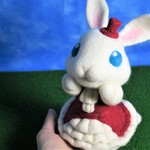 お茶会うさぎ　『わくわく』　置物タイプ