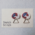 scarlet×triangle刺繍ピアス