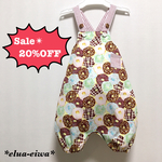 【Sale✴︎】かぼちゃ風サロペット【80〜】＊カラフルドーナツ