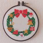クロスステッチ★クリスマスリース