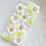 お花のスマホケース♡iPhoneケース可憐（白）