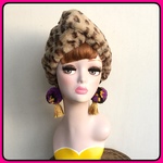 ヒョウ柄 フェイクファー ヘアターバン スヌード ファー帽子 ヘアバンド もこもこ ふわもこ 秋冬小物