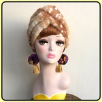 バンビ柄 フェイクファー ヘアターバン スヌード ファー帽子 ヘアバンド もこもこ ふわもこ 秋冬小物