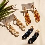 3color チェーン ピアス イヤリング