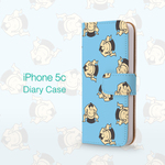 送料無料☆おすもうさんがいっぱい！ iPhone5c対応 手帳型アイフォンケース