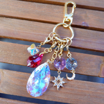 ALL SWAROVSKY✴︎キーリング サンキャッチャー✴︎ボルドー☆母の日に☆