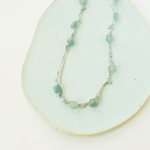 【送料無料】Blue chalcedony necklace