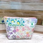 【５３時間限定sale】【sale】リバティパッチ×帆布＊マチつきポーチ＊ミックス