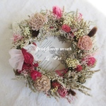 【リース】Antique flower wreath　～アンティークローズ系～ 