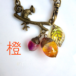 【橙】森からの贈り物🍂秋のどんぐりバッグチャーム
