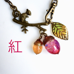 【紅】森からの贈り物🍂秋のどんぐりバッグチャーム