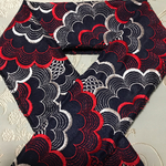 紺色レース刺繍 半衿《送料無料》