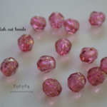 4mm  fuchsia pink イングリッシュカット チェコビーズ 30個