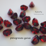 pomegrante garnet*picasso キャンディ チェコビーズ 30個