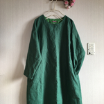  C＆Ｓリネンのドロップショルダーチュニックワンピ