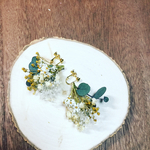 再販✨ドライフラワーイヤリング♡デイジーモンソリアかすみ草