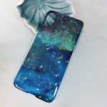 【maso様オーダー】オーロラの星空 iPhoneXケース
