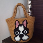 マルシェバッグ❁フレンチブルドッグ ニットバッグ
