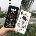   iphoneX XS XSMax XR galaxy xperia対応　名入れ薔薇スマホケース