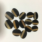 ＃086/オーバル型/水牛パーツ/約４０mm/ブラック
