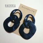 RUKIRIRIA #175 大ぶりピアス 大理石 アンティークピアス  ぶら下がりピアス イヤリング 