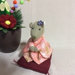 ちりめん細工:干支(いのしし)の飾り(3)