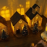 クリスマスLEDキャンドル ハウス こげ茶屋根