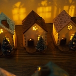 クリスマスLEDキャンドル ハウス エンジ屋根