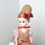 リカちゃん ブライス ストライプのティアード デイドレスセット