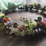 ドライフラワーの花冠